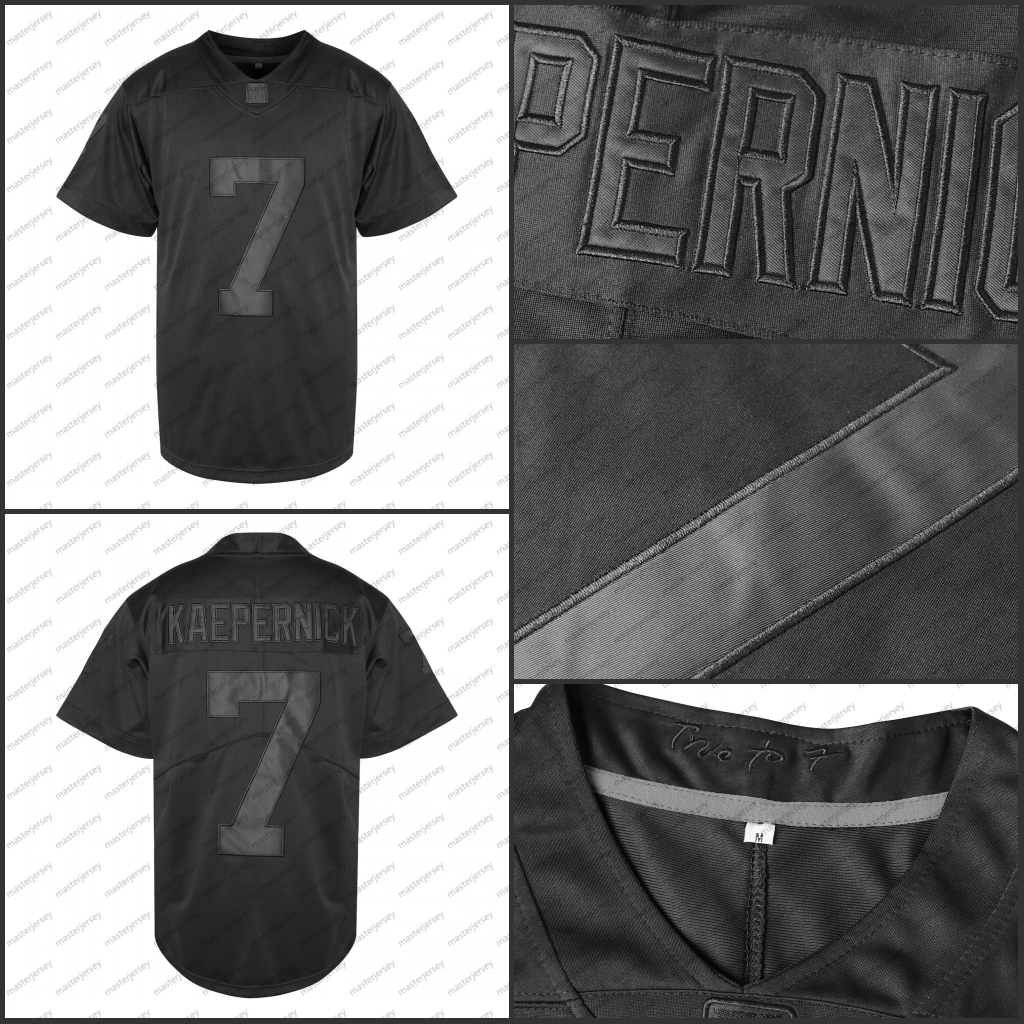 #7 KAEPERNICK Comfy V-Neck Football Jerseys Men Mesh Embroidery for Training and Competition Breathable Moisture-Wicking Short Sleeve Top for Active j