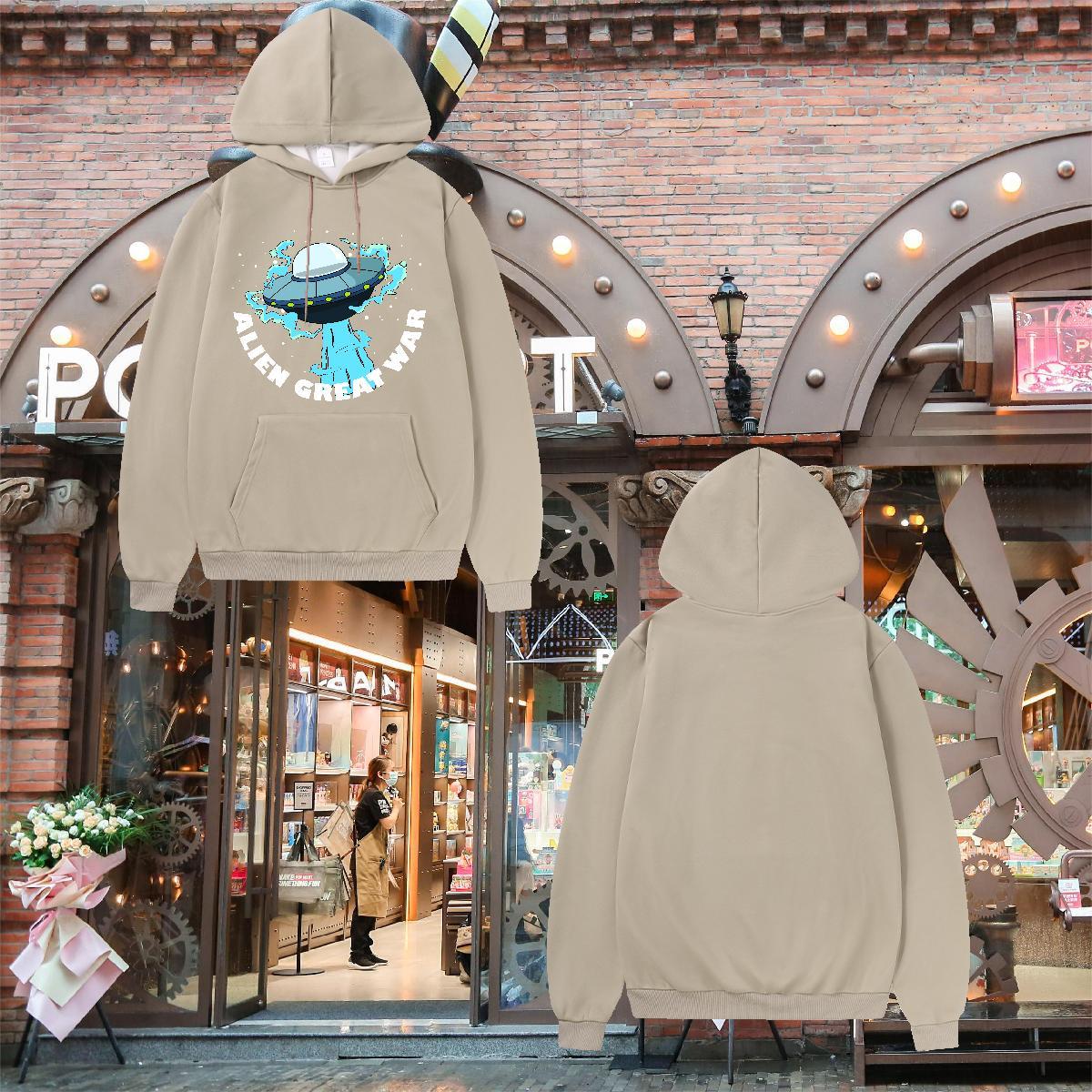 Wholesale Mens Hoodie Long Sleeve Soft Brand Hoodie Pullover Plus Size Cartoon Clothes Anime Printing Street Cotton 350g