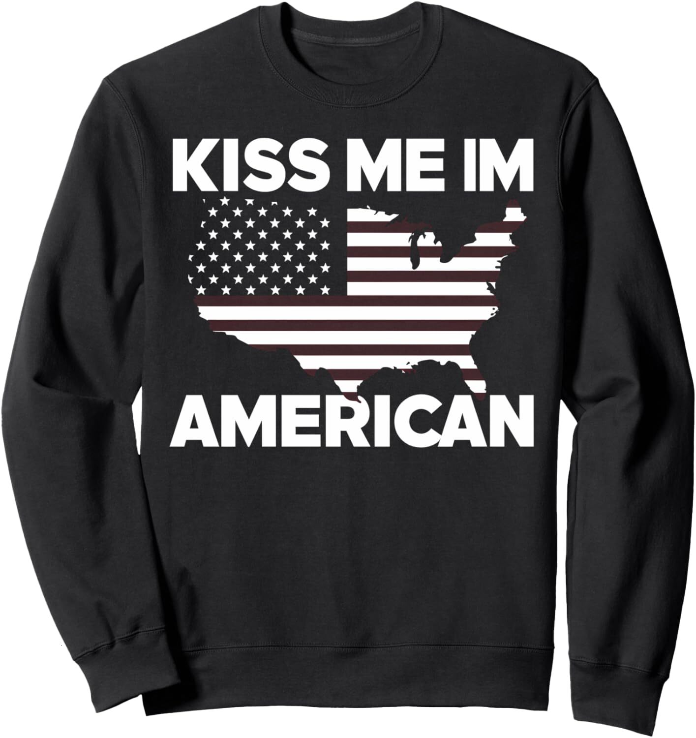 Long Sleeve Shirts for Men sweatshirt American Flag USA Map Kiss Me I'm American 4th Of July Gift Sweatshirt T shirt Tee Streetwear Casual tops c