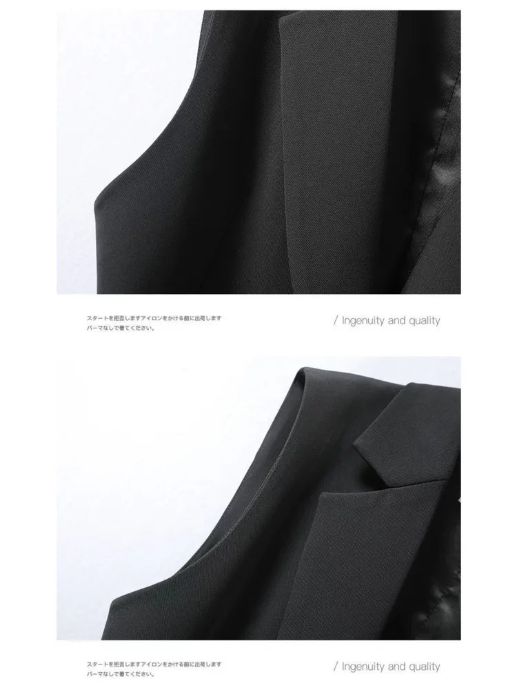 Womens Lapel Collar Vest Coat AllMatched Single Breasted Sleeveless Classic Solid Color Chic Vintage Office Lady Jacket 241111