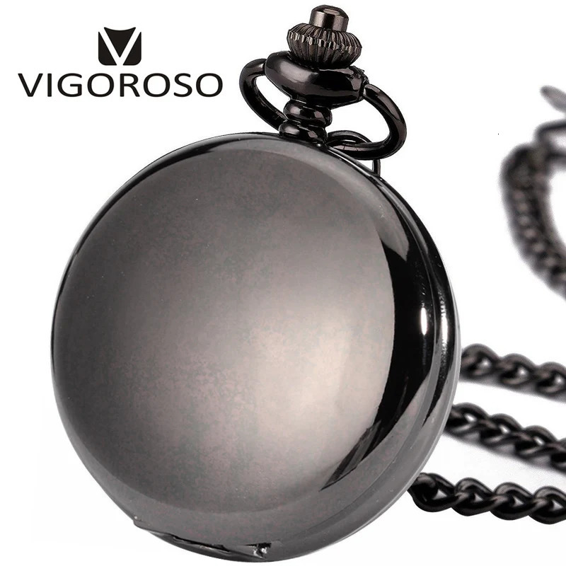 Black alloy retro anti pocket watch steampunk dual hunter mechanical skeleton pocket watch chain anniversary gift 241108