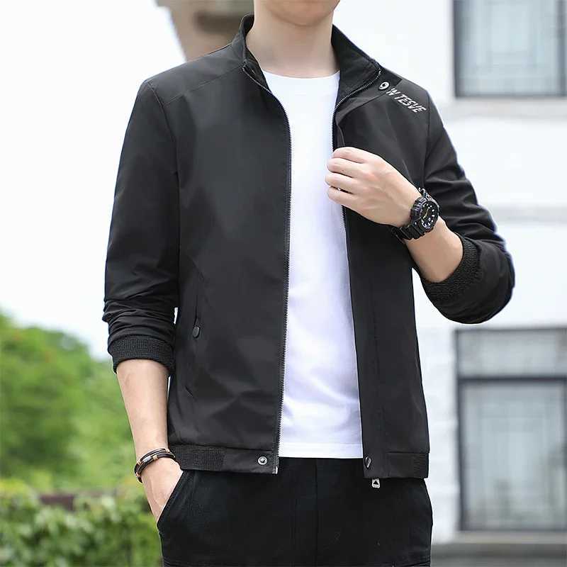 2024 Spring/Autumn Korean Edition Mens Jacket Autumn Business Leisure Sports Jacket Spring/Summer Bomber Jacket Mens Clothing W241111