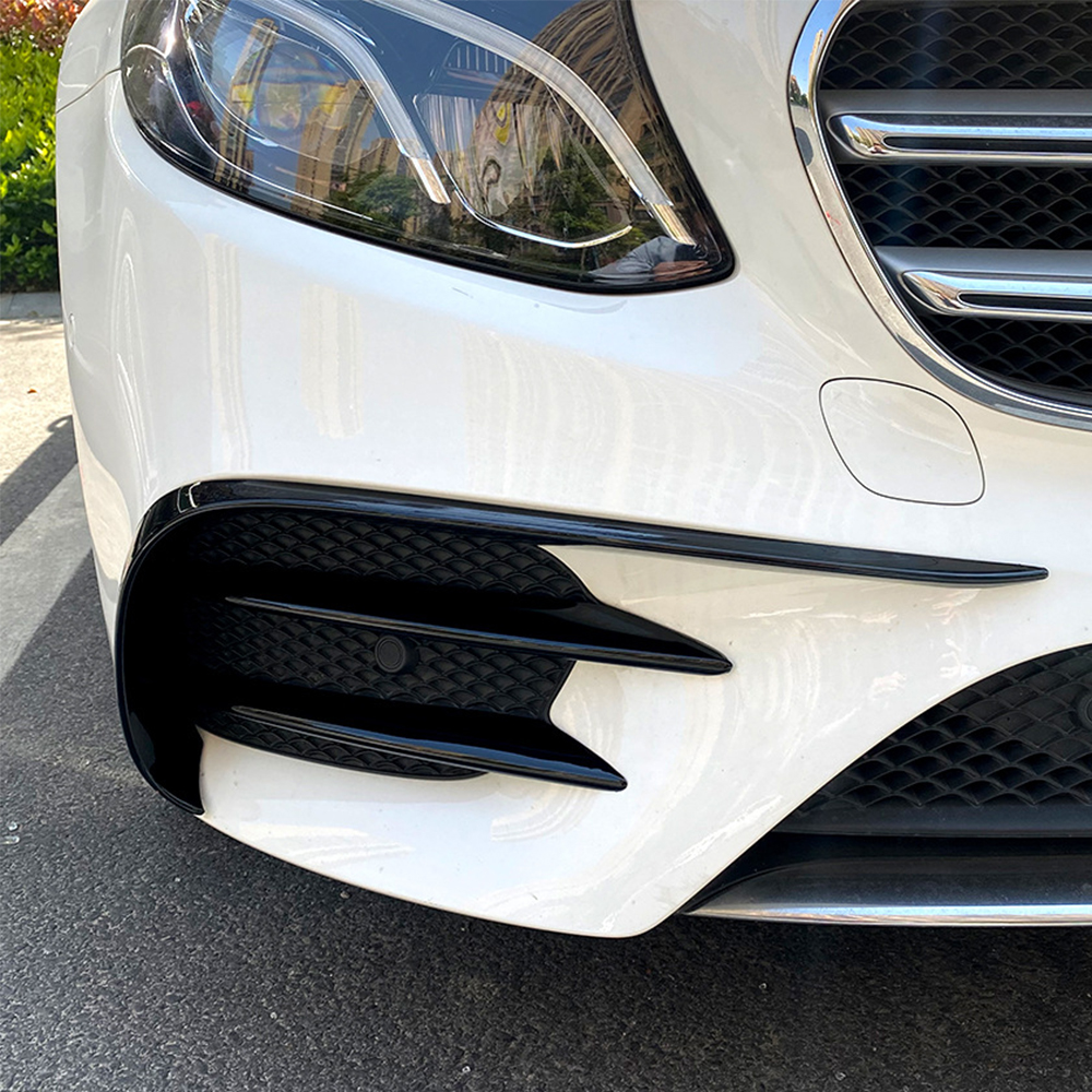 Car Front Bumper Splitter Side Spoiler Air Vent Body Kits Trim For Mercedes-Benz E-Class W213 E200 E260 E300 2016-2020