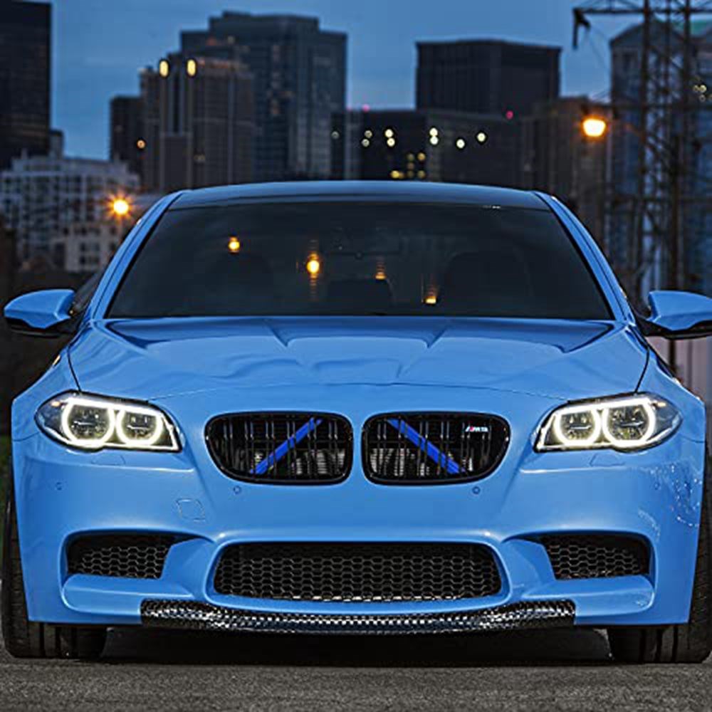 A Pair Car Front Grille Trim Strips For BMW F10 F02 F20 F30 Grille Insert Trim Stripes For BMW 5 Series Sport Styling Decoration