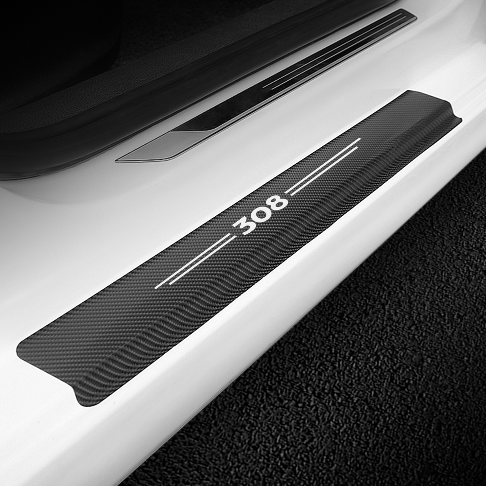 For Peugeot 308 208 107 108 206 207 301 306 307 407 408 508 2008 3008 RCZ Rifter Protective Accessories Car Door Sill Stickers