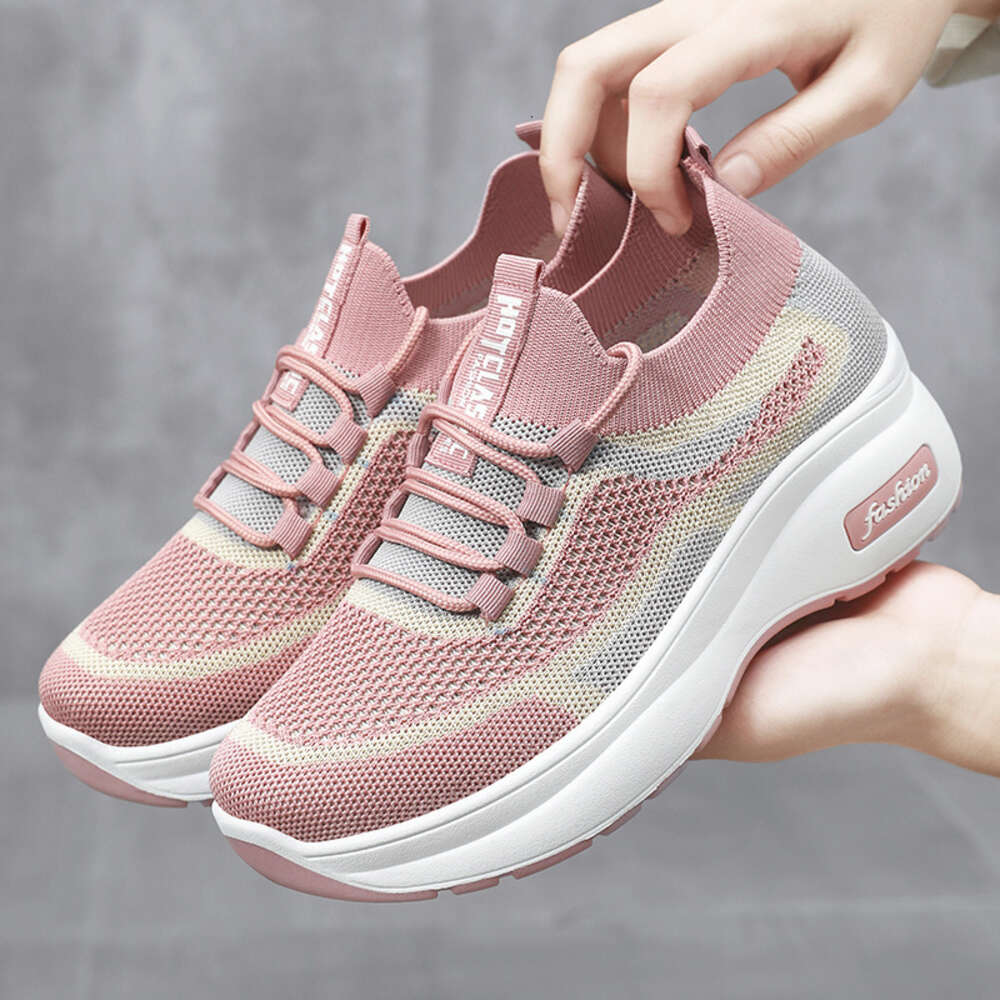 Mom's 2024 Spring Thick Sole Casual Style Women's Elevated Mesh Breathable Shoes Children ddmythur