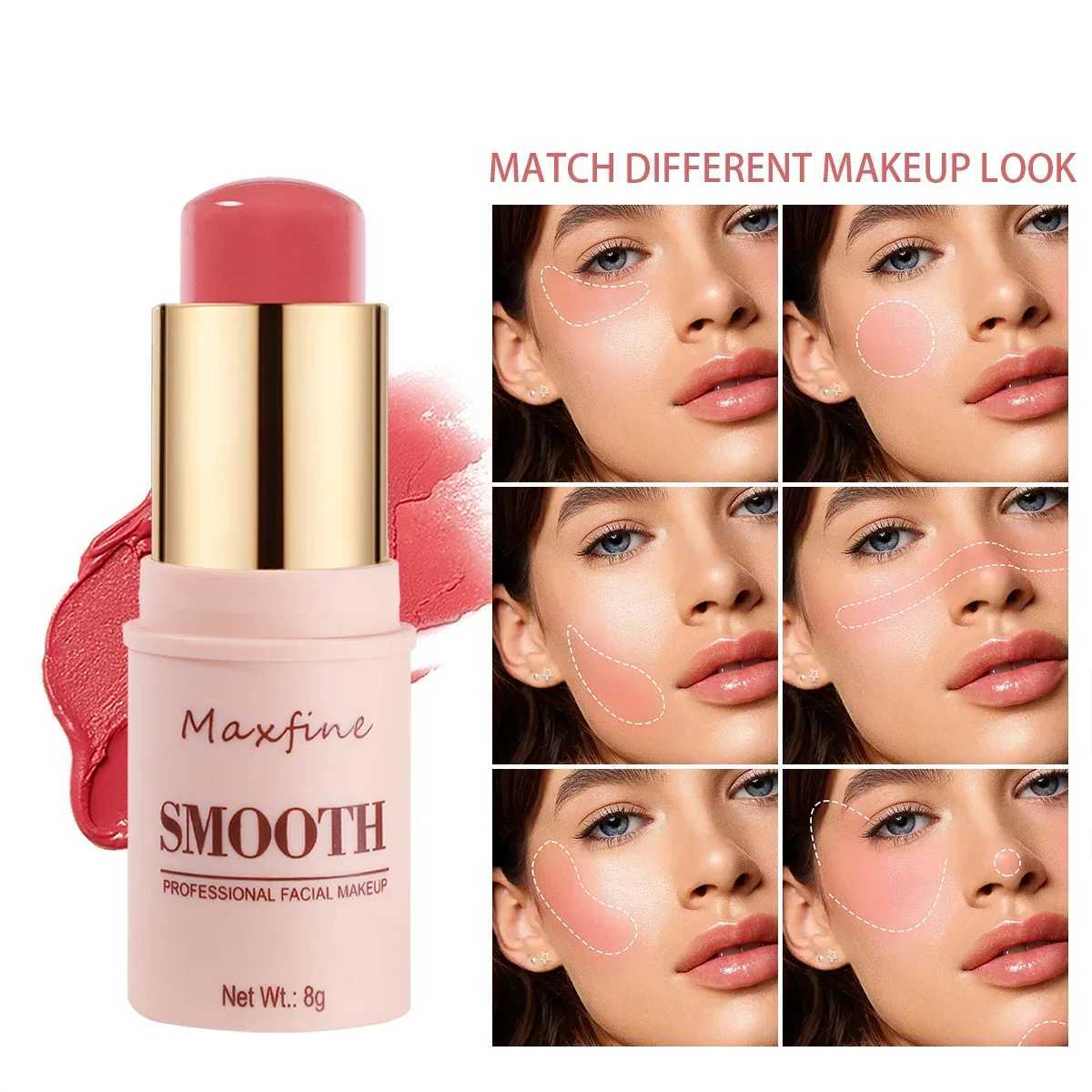 Tinted Cheek Balm Moistured Blush Stick Smooth Lipstick Eyes Cheek and Lip Tint Waterproof Lightweight Cream Multi Stick MakeupXJ241111