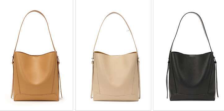 Leather Bucket Women New Simple Light Commuter Large Capacity Single Shoulder Messenger Tote Bag Street Dressing