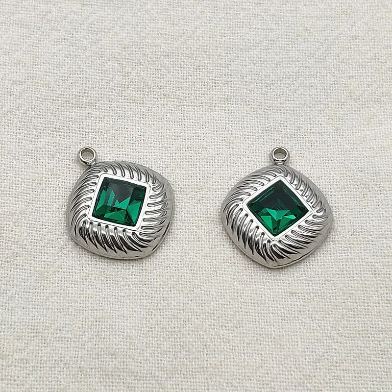 incoming 20x17mm 50 piece stainless steel pendant Rhinestone Charm used for handmade earrings DIY parts jewelry accessories discovery 241108