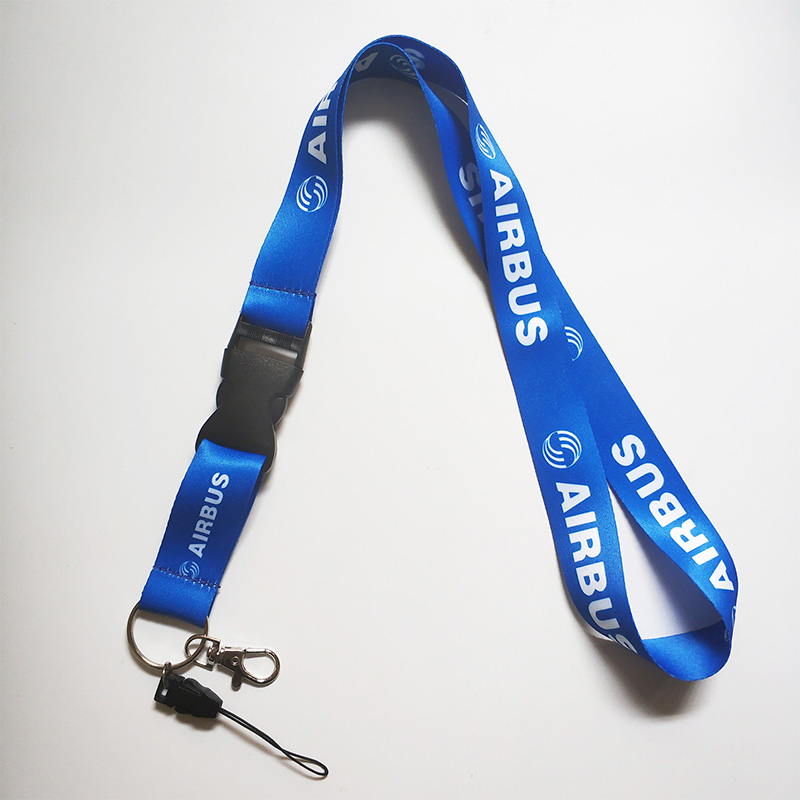 2 PCS Blue Airbus A310 Sleutelhange Cessna Keychain Airbus Neck Strap Chaveiro llavero Lanyard for ID Card Holder for Pilot