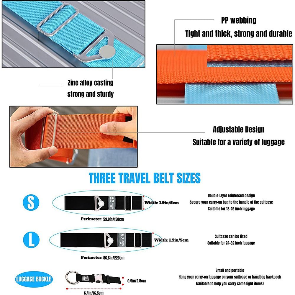 Anti-lost Fixed Strap Cross Strap Packing Belt Travel Suitcase Accessories Luggage Strap Bundling Belt Luggage Buckle Strap