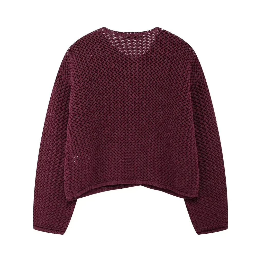 BRIF Autumn Knitted Cardigan Women Casual Long Sleeve Single Breasted Loose Crop Sweater Y2K Streetwear 241111