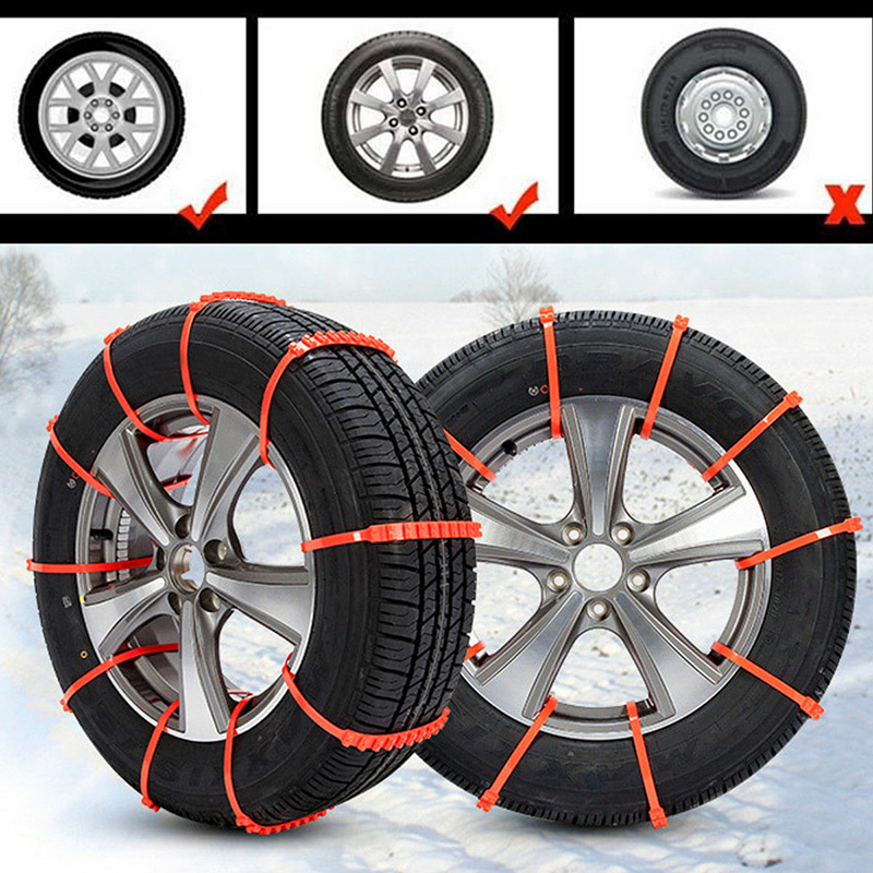 10Pcs Car Wheels Snow Tire Anti-skid Chains Wheel Tyre Cable Belt Winter Outdoor Emergency Chain