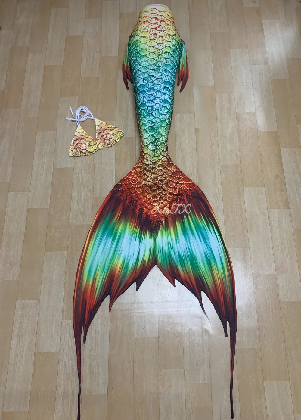 Adults Mermaid Tail Swimsuit Can Add Monofin Swimming Cosplay Green Blue Tail Mermaid Halloween Oceanariums Workers