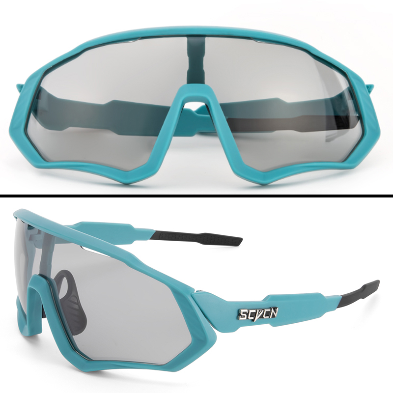 Scvcn Photochromic Glasses Cycling Sunglasses UV400 Women Sports Running Eyewear for Men Cycl Road Mountain Bike Bicycle Goggles