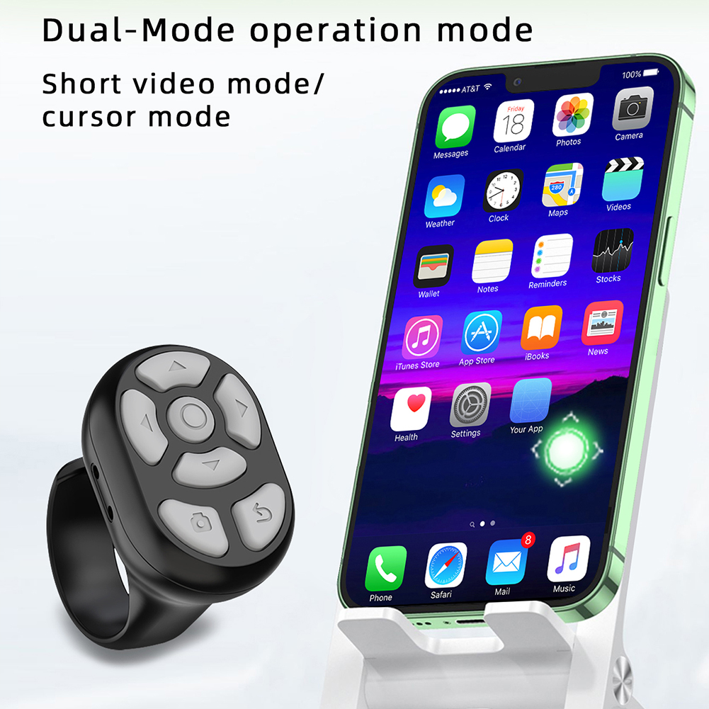 New Portable Bluetooth 5.3 Ring Remote Control For Tiktok Browsing Mobile Phone Selfie Page Turner Lazy Artifact for Android/iOS