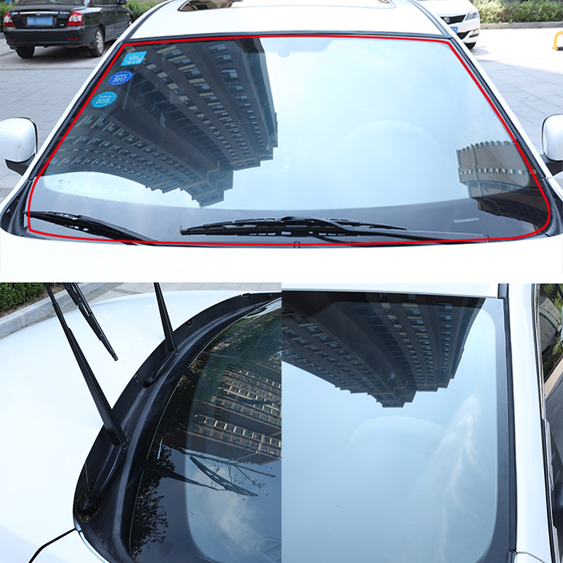 Car Windshield Seal Strip Universal Rubber Roof Window Edge Seal Protector Sticker Waterproof Weather Strip Dustproof Seal Strip