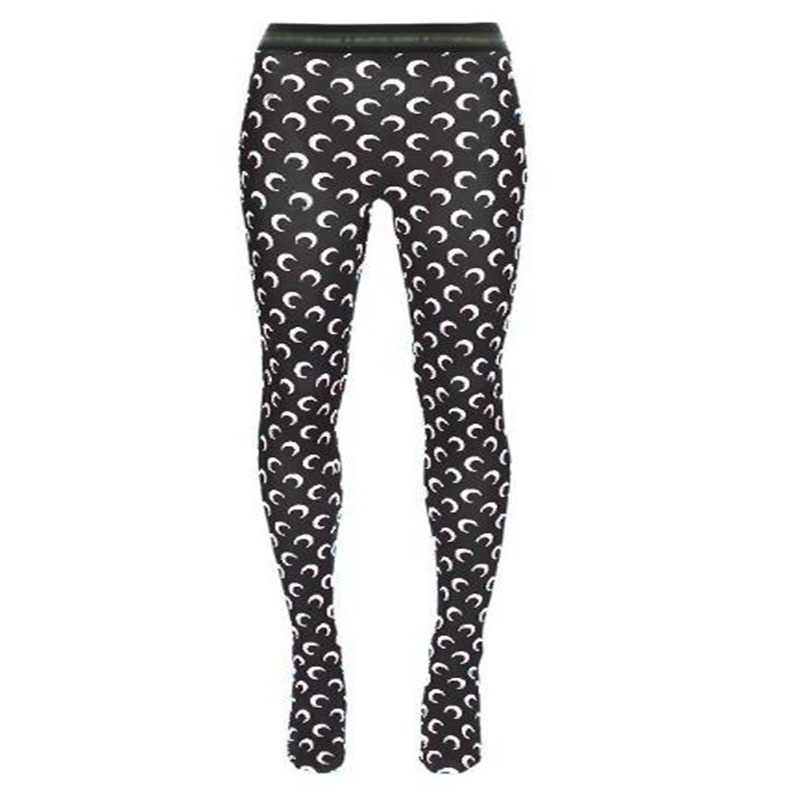Designer Women's Fashion Moon Floral Print Leggings Skinny Pantyhose Legging Elastic Slim Casual High Street Tights Pants Autumn Women'