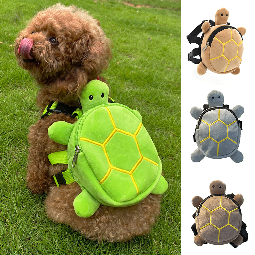 Turtle Shape Pet Backpack Dog Snack Bag Puppy School Bag Large Capacity Chihuahua Backpack Dog Accessories Small Dog Bag perros