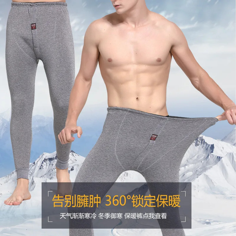 Fleece Leggings Tall Men Warm Winter Outdoor Knee Windproof Thermal Underwear Plus Size 5XL Extra Long Johns Pants E141 241111
