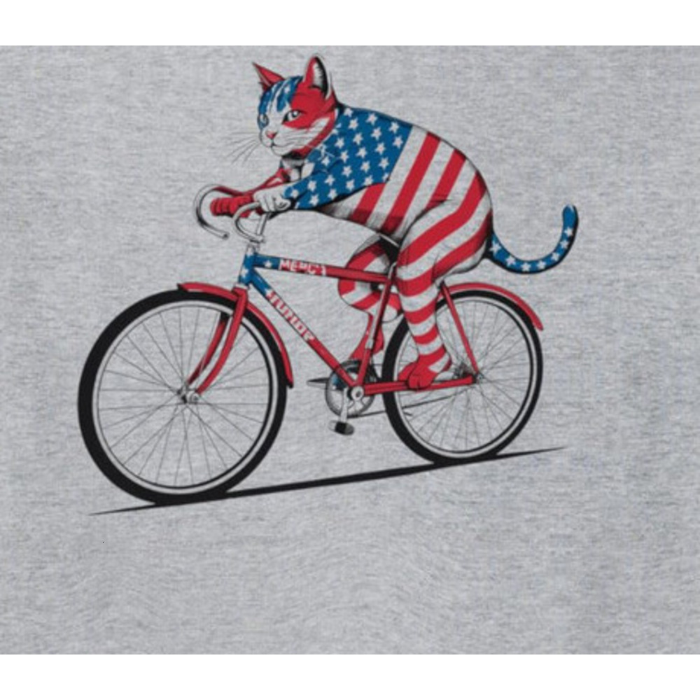 Hoodie for Mens Womens Cycling American Flag Cat Bicycle USA Patriotic Cyclist Pullover Hoodie Graphic Hoodies sweatshirt cool