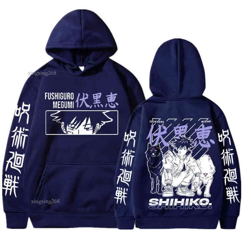 Men's Hoodies Japanese Anime Jujutsu Kaisen Hoodie Yuji Itadori Cartoon Sweatshirts Kawaii Fushiguro Megumi Graphic Streetwear Y220702