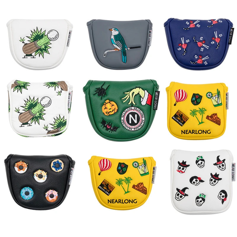 Golf Mallet Blade Putter Cover Headcover Multi Style Color Pattern Magnetic Closure Club Supplies 240411