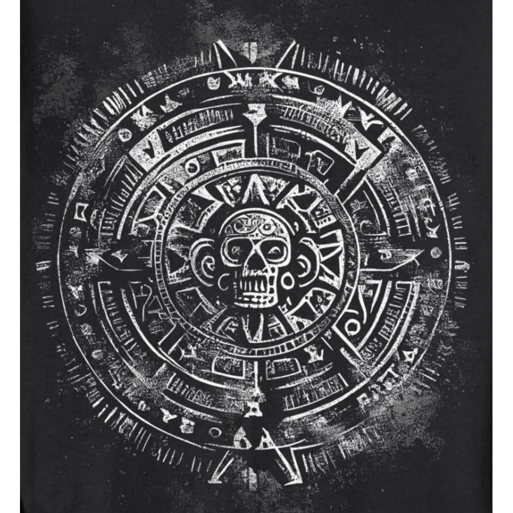 Long Sleeve Shirts for Men sweatshirt Vintage Aztec or Mayan Calendar Antique Graphic Tees Sweatshirt T shirt Tee Streetwear Casual tops clothes