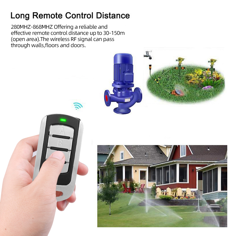 280-868MHZ Multi Frequency Garage Door Remote Control Duplicator AUTO SCAN Multi brand 433MHz Fixed Rolling Code Gate Opener