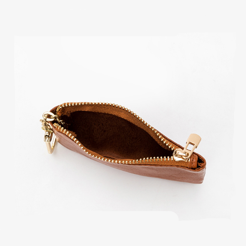 Mini Genuine Leather Coin Purses Women Wallet Soft Cowhide Zipper Pocket Money Bag Solid Color Simple Ladies Cash Bags Pouch Y260206