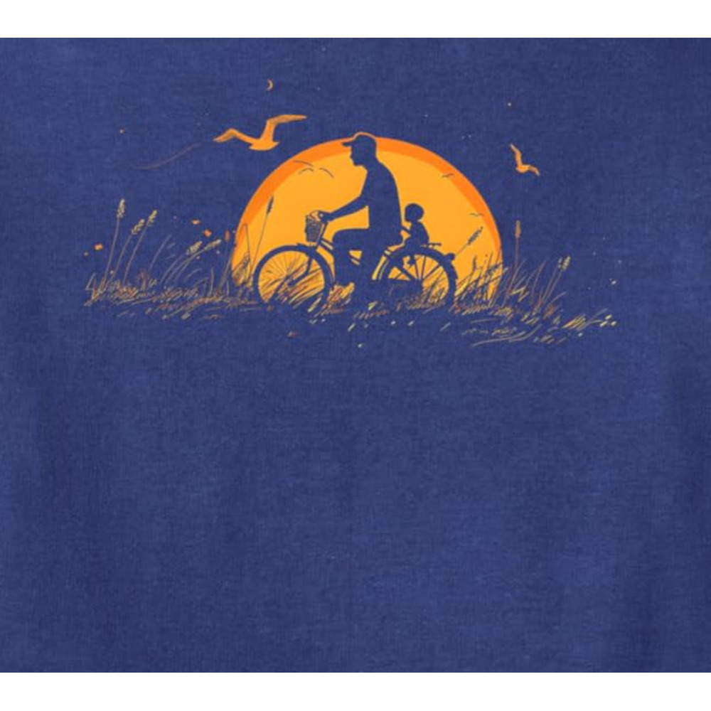 Hoodie for Mens Womens Cycling Dad Son Bike Sunset Bicycle Family Matching Pullover Hoodie Graphic Hoodies sweatshirt