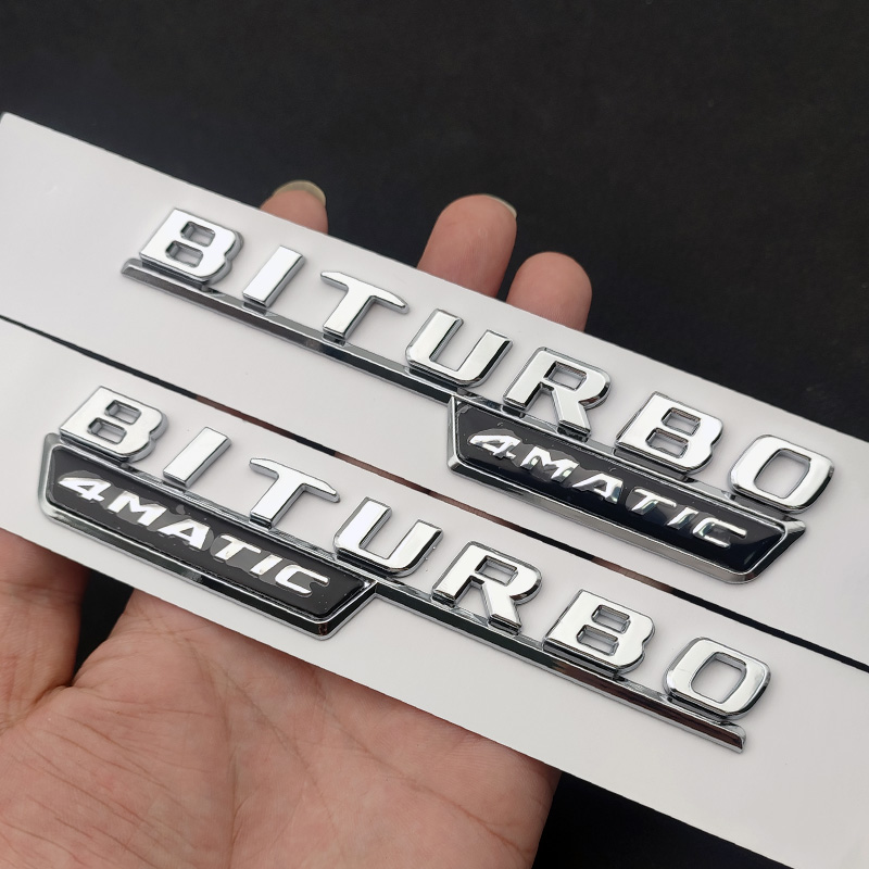 3D ABS Chrome Black C 43 Letters Sticker BITURBO 4MATIC Emblem Car Badge For Mercedes C43 AMG W205 W204 Accessories
