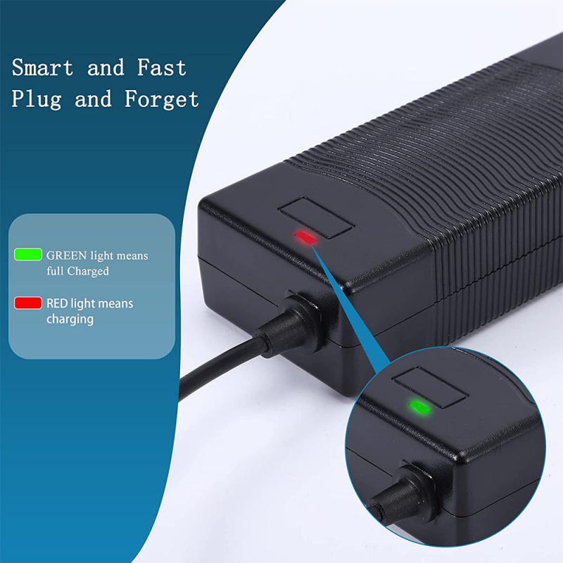 42V 2A 5A Electric Scooter Charger 1 Prong 5.5mm DC Plug for 36V 10S Lithium Battery Compatible with Gotrax Scooter Charger