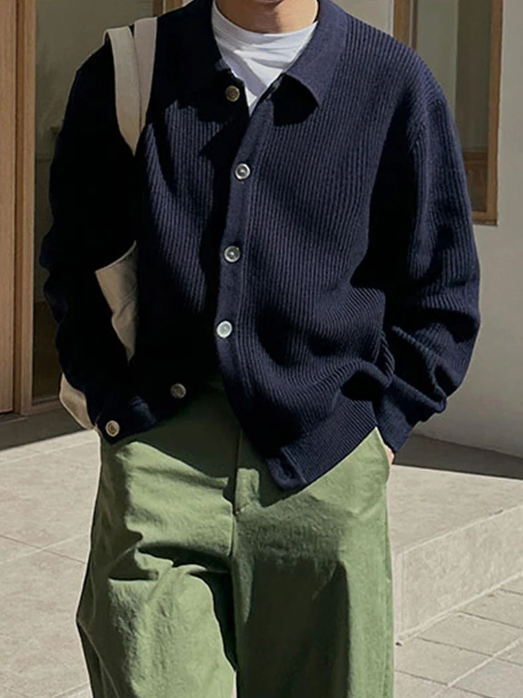 Mens Sweaters Cardigan Autumn Winter Knitted Sweater Coat Men Clothing Korean Stylish Man Streetwear Casual 241111