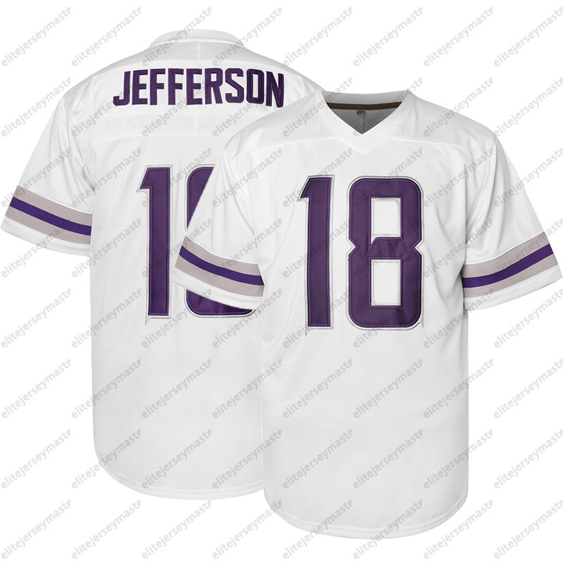 18 Jefferson 84 Moss Football Jerseys Double Stitched Personalized Name Number