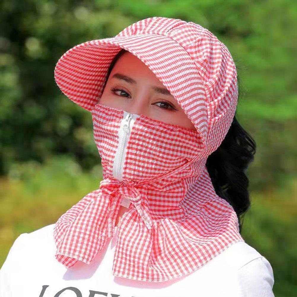Female Cover Face Breathable Sun Big Cycling All-match with Summer Anti-ultraviolet Sunhat Hat Rim H5A9