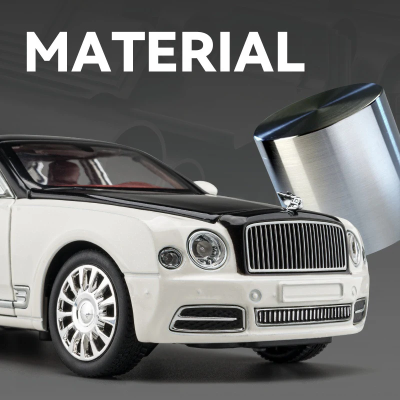 1:24 Bentley Mulsanne Alloy Model Car Toy Diecasts Metal Casting Sound and Light Car Toys For Children Vehicle