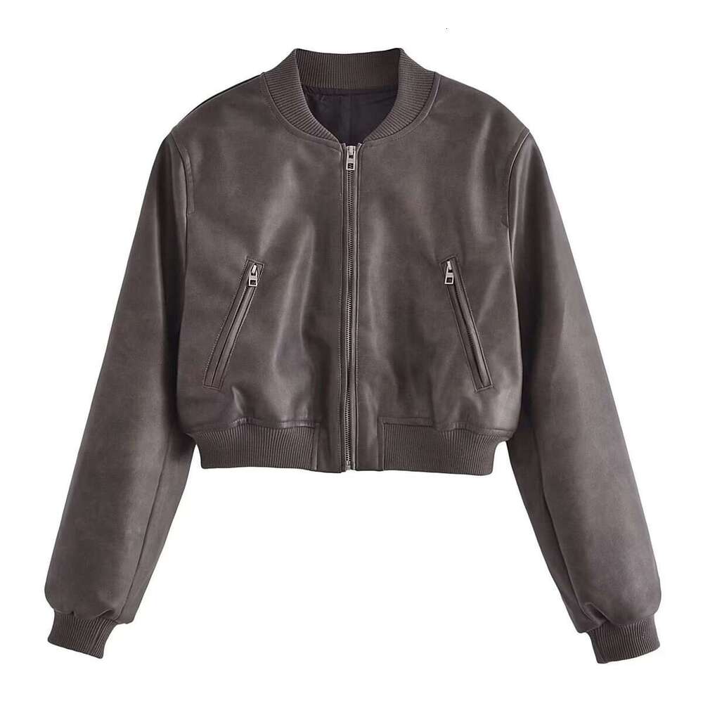 shanshi leather jacket women autumn new women's clothing faux leather pilot solid color top jacket for women