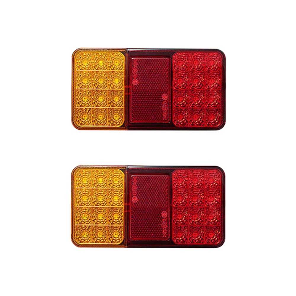 12V Car Truck Tail Light Taillight Rear Stop Brake Light 24 LED Waterproof Indicator Signal Lamp Boat Trailer Caravan Van Lorry