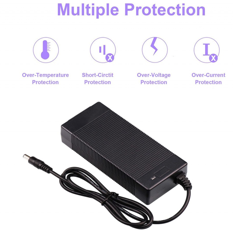 42V 2A 5A Electric Scooter Charger 1 Prong 5.5mm DC Plug for 36V 10S Lithium Battery Compatible with Gotrax Scooter Charger