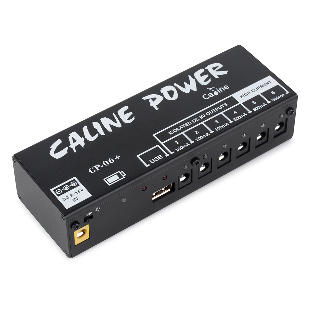 Caline CP-06+ Guitar Pedal Power 6 Independent Outputs Supply Anti-Interference Noise Guitar Effect Pedal Power Supply