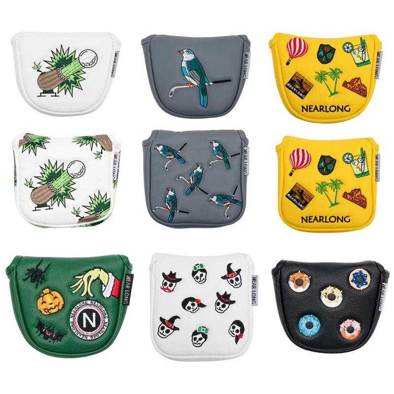 Golf Mallet Blade Putter Cover Headcover Multi Style Color Pattern Magnetic Closure Club Supplies 240411