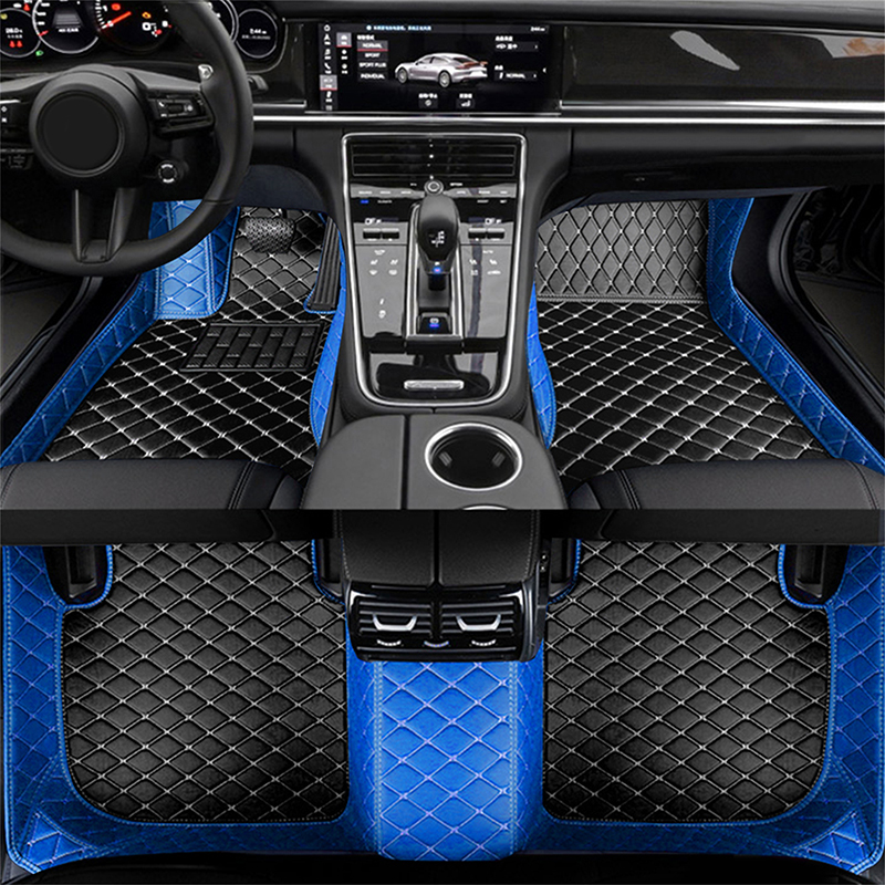 Leather Car Floor Mats For FORD Edge 2015-2019 kit set Carpets Rugs Foot Pads Accessories