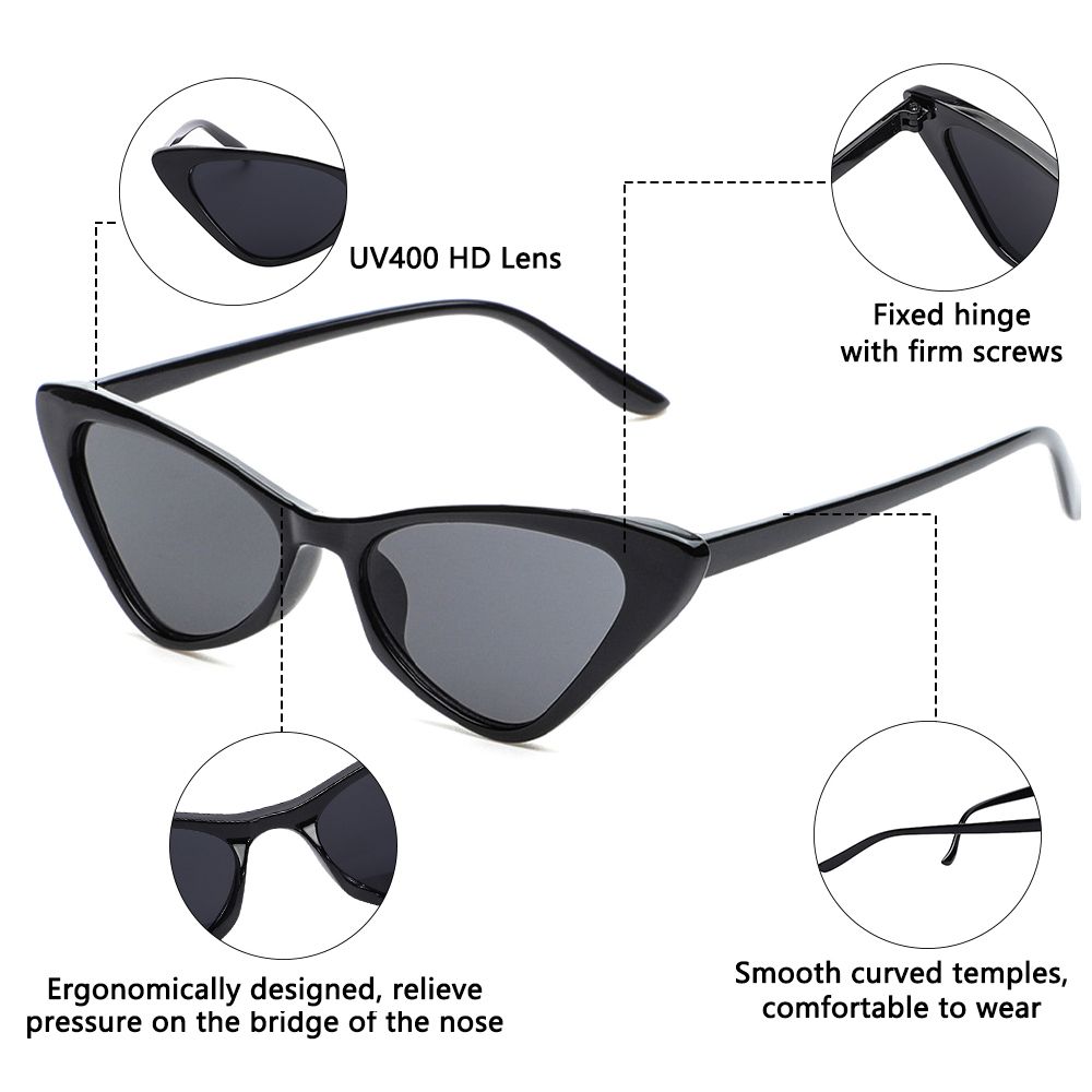 Cat Eye Retro Sunglasses Small Frame Eyewear UV400 Trendy Vintage Sunglasses Streetwear Accessories Sunglasses for Women