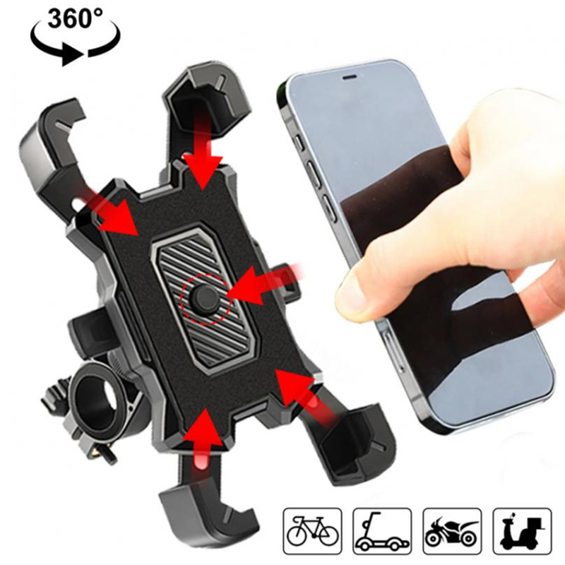 Universal Bicycle Phone Holder 360° Rotatable for Cell Phone Riding MTB Bike Moto Motorcycle Handlebar Stand Mount Bracket Holders
