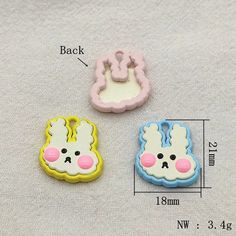 incoming 21x18mm 100 pieces zinc alloy pendant rabbit charm used for handmade necklace/earring DIY parts jewelry discovery and components 241108