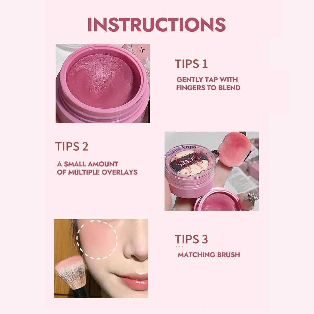 Airy Blush Clay Pigmented Powdery Cream Blusher DaimAnpu Long-Lasting Tender Look Uplifting Color Matte Girlish BlushXJ241111