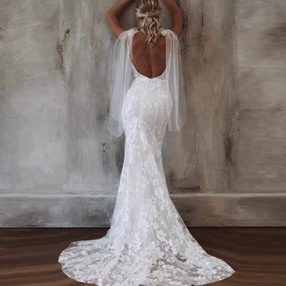 Sexy Fashion Plus Size Wedding Dresses One-Shoulder High Split Appliques Lace Bridal Gowns Sweep Train Organza Wedding Dress Vestidos 01