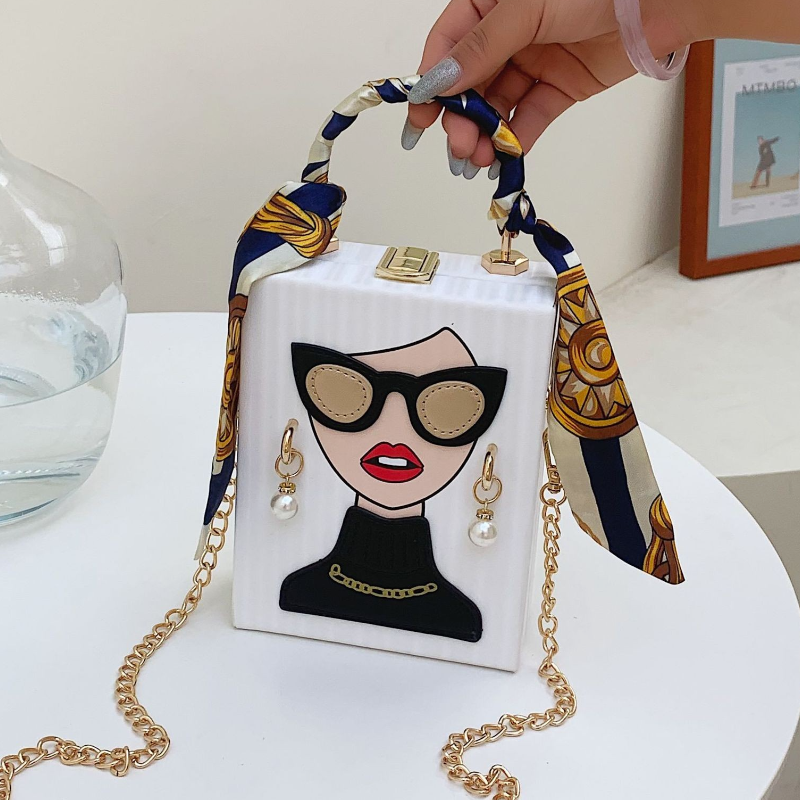 Evening Handbags for Women 2023 New Fashionable Leather Shoulder Bag Woman High Quality Hip Hop Party Luxury Small Square Bag