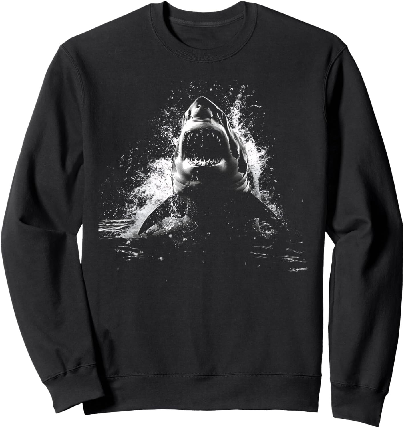Long Sleeve Shirts for Men sweatshirt Shark Great Shark Ocean Jaws Teeth Fish Sea Sweatshirt T shirt Tee Streetwear Casual tops clothes